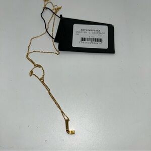 Maje gold tone Collier L initial necklace NWT